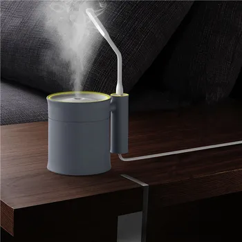 

350ML White USB Air Humidifier 3 in 1 Essential Oil Diffuser Mist Maker Aroma Diffusers Car Humidifier for Home with LED Light