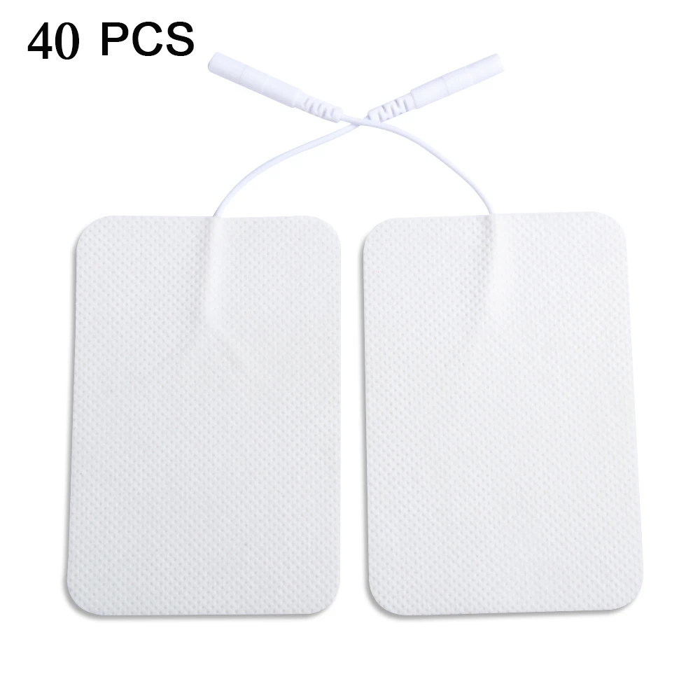 

40pcs Electrode Pads Self Adhesive Replacement Tens Non-woven Fabric Physical Therapy ReusableTENS Unit Patches Pad messager