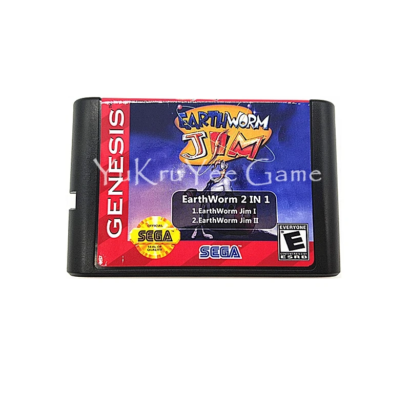 Sega MegaDrive Genesis игровой земля червь 2 в 1 видеоигры картридж Консоли Карты Английская литература с сохранением Функция