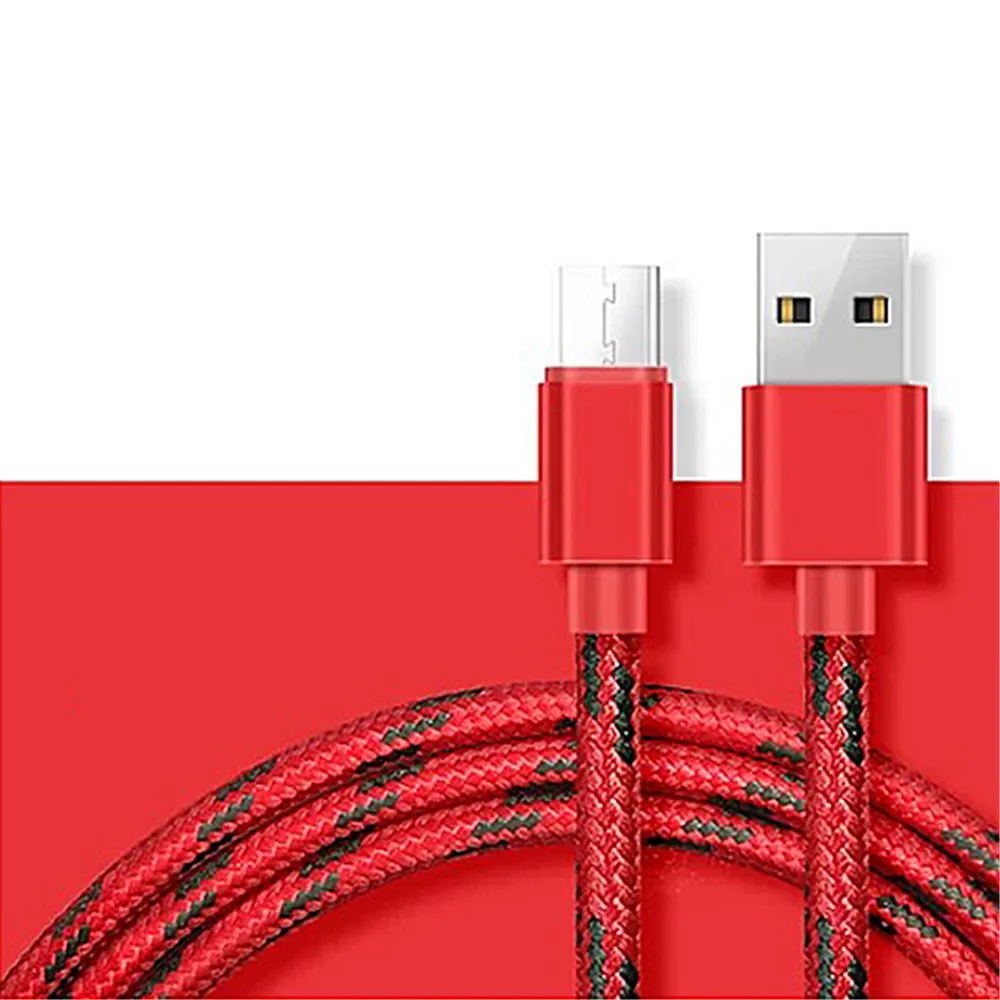 

Micro USB Charging Cable Data Charge Wire for Samsung Galaxy S7 S6 Huawei Xiaomi Redmi 5 4 Android Phone Fast Charger Nylon Cord