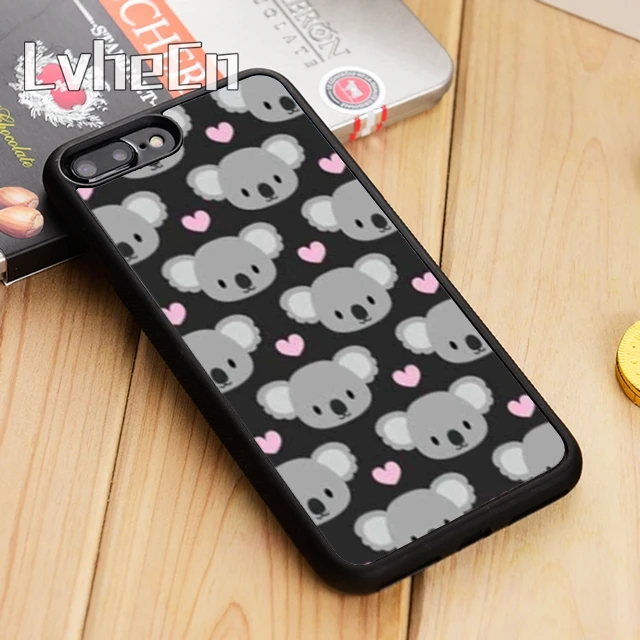 

LvheCn Cute Koala Art Collage Phone Case Cover For iPhone 4 5 5s SE 5C 6 6s 7 8 10 X Samsung Galaxy S6 S7 edge S8 S9 plus note 8
