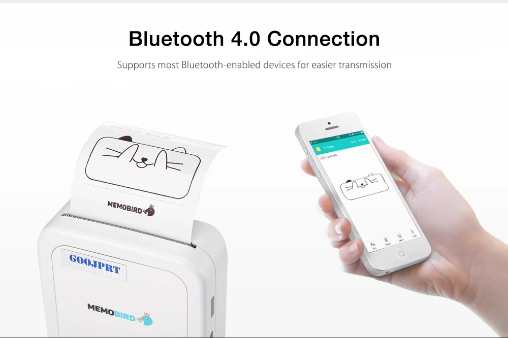 GOOJPRT G3 MEMOBIRD принтер мини беспроводной Bluetooth бумажный фотопринтер портативный термопринтер для печати этикеток