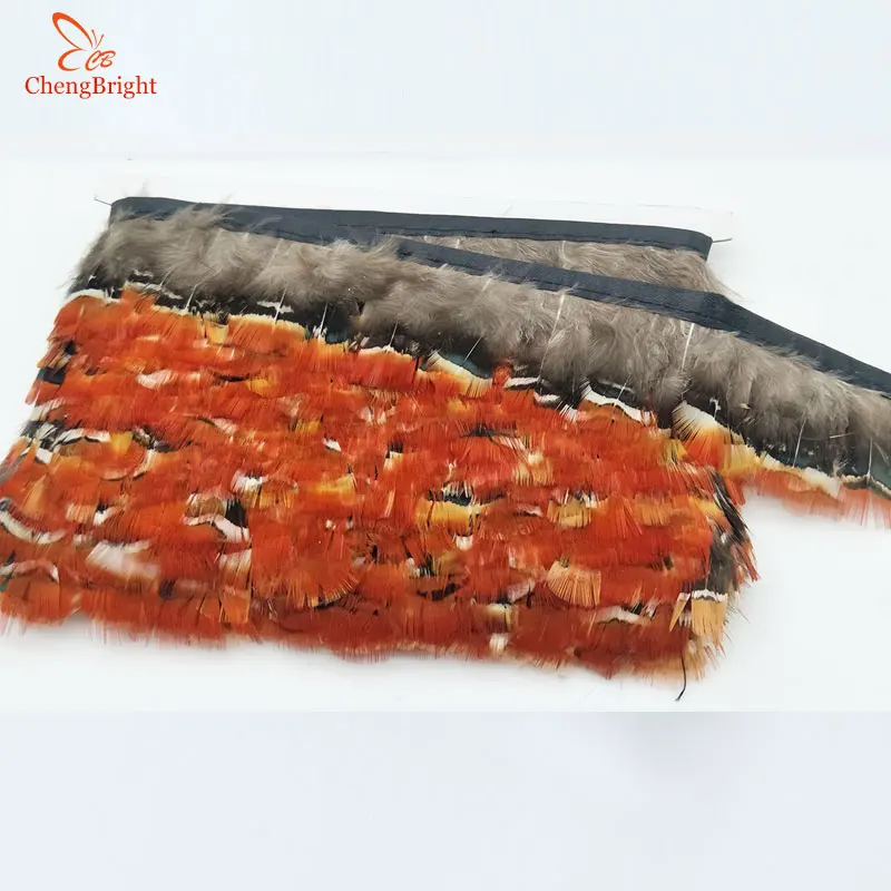 CHENGVRIGHT натуральные перья фазана отделаны бахромой Лента отделка с атласной лентой Швейные ремесла костюмы декоративные Шлейфы