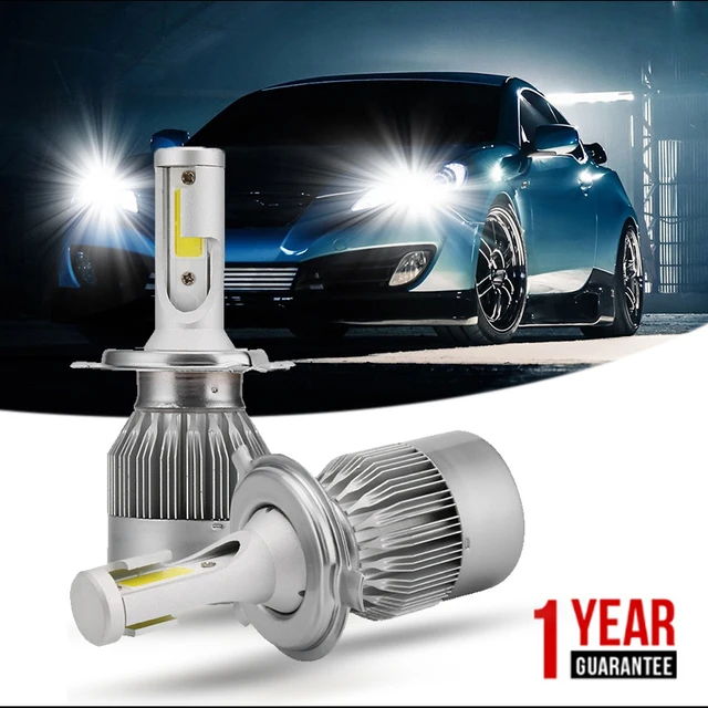 isincer c6 h4 led bulb h7 h11 h1 9005 cob led car headlight bulb kit