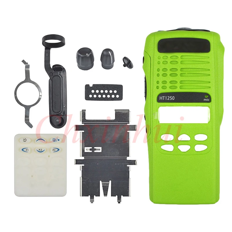 Green Complete Radio Service Parts Front Case Housing Cover Refurb Kit for Motorola Radio HT1250 Walkie Talkie Green Complete Radio Service Parts Front Case Housing Cover Refurb Kit for Motorola Radio HT1250 Walkie Talkie