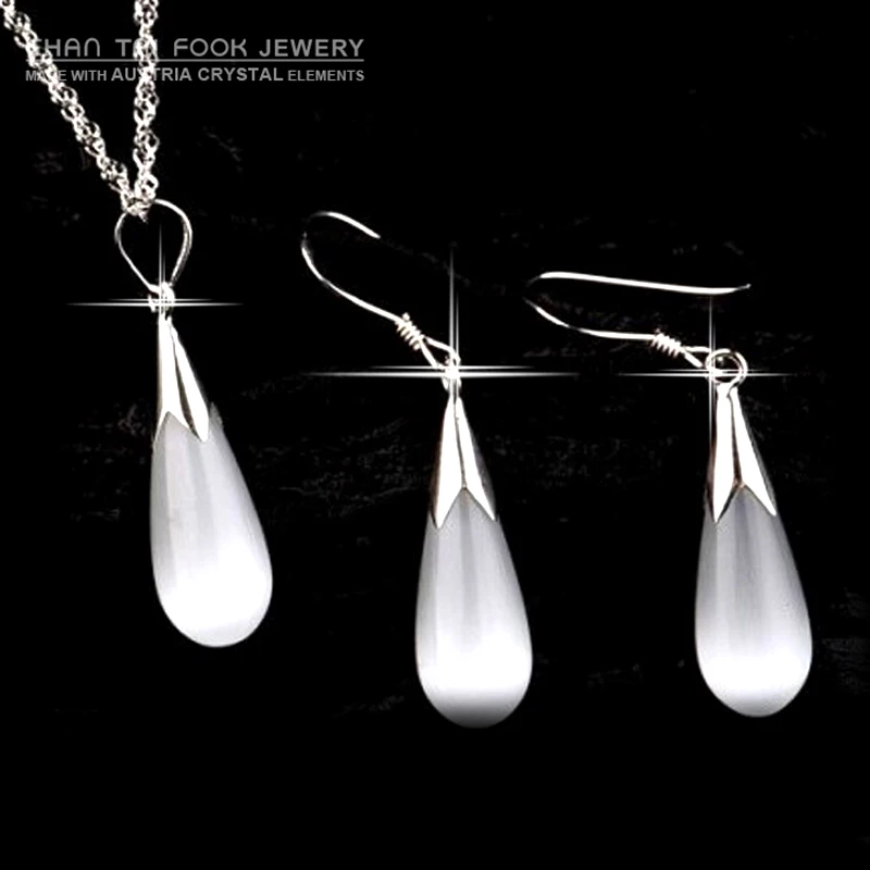 

IREACESS New Fashion Drop Opal wedding Jewelry sets for women Necklace & Earrings Sets of jewelry