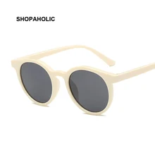 Lunettes de soleil Vintage œil de chat, rond, rétro, petit rouge, pour femmes, marque de luxe, de styliste, lunettes noires