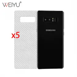 Weiyu 5 шт./лот для Samsung Galaxy S8 S9 плюс Примечание 9 8 A8 плюс 2018 сзади Экран протектор 3D углеродного волокна защитная пленка