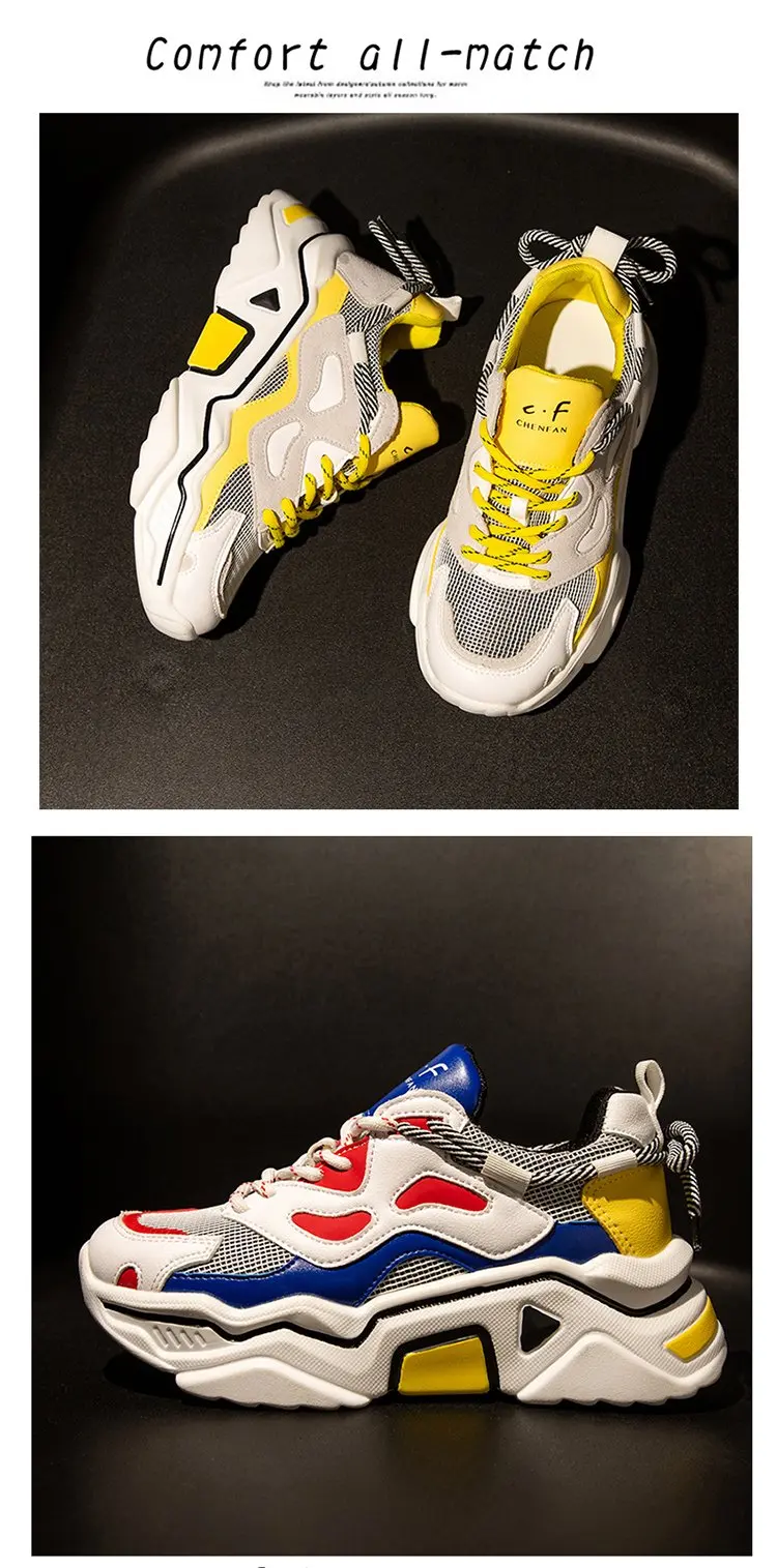 Fujin/женские кроссовки; женская обувь; Прямая поставка; кроссовки на массивном каблуке; tenis feminino; Новинка года; женские кроссовки; Дизайнерская обувь