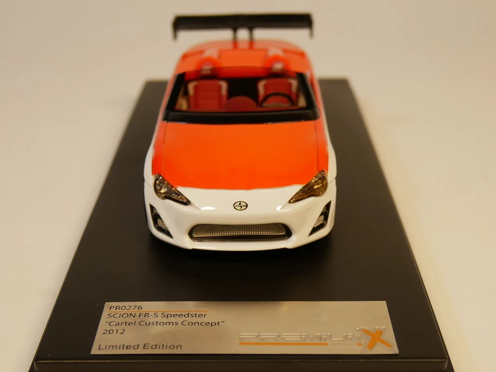 Премиум X 1:43 TOYOTA SCION FR-S SPEEDSTER 2012 картель таможенная концепция литья под давлением модель автомобиля