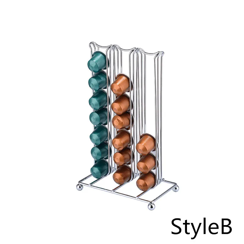 36/40/42 чашки подставка под капсулы с кофе Органайзер с фильтром для кофемашины Nespresso Кофе держатель Подставка для Кофе капсулы для хранения полки - Цвет: StyleB