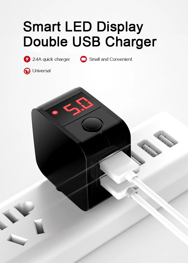 Универсальное умное зарядное устройство с 2 USB портами для Meizu Pro 6 7 6s Plus 15 Lite 16 MX6