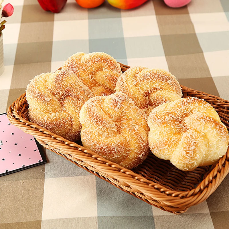 

European Bread Model Flower Round Flour Bread Decoration Home Decorccessories Miniature Figurines Accessories Resin Craft