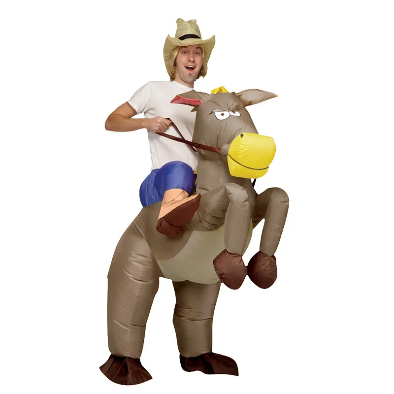 Coshome для взрослых и детей сумо Единорог Динозавр Надувные костюмы талисманы ковбойские костюмы нарядная одежда на Хэллоуин - Цвет: Adult