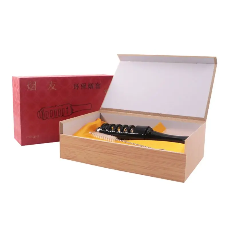 

Portable Lazy Men Cigarette Holder Ashtray Smoking Pipe Smoke Filter Tube Filter with Brush Gift