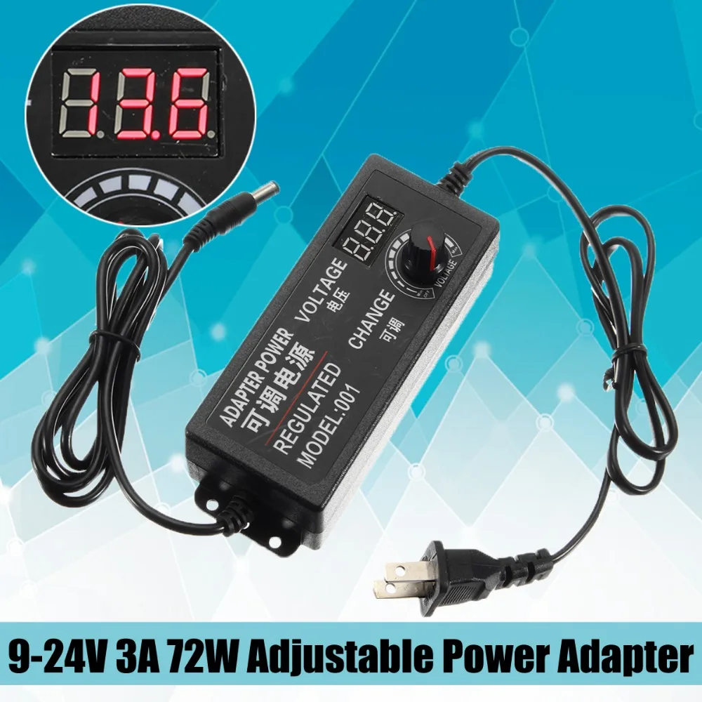

High Quality Adjustable 9-24V AC/DC Adapter Switching Power Supply Regulated Power Adapter Supply Display