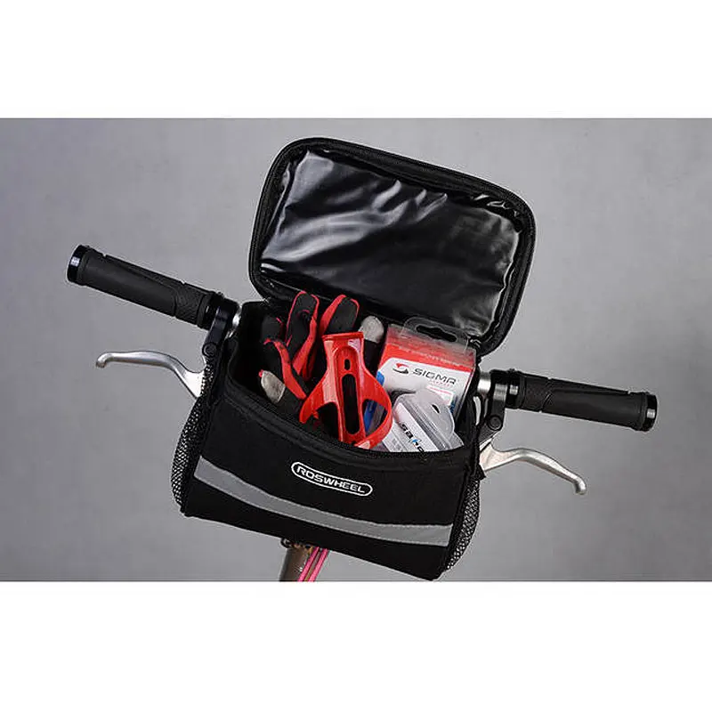 Flash Deal ROSWHEEL Mountain Bike Handlebar Bag PVC Bicycle Front Basket Riding Bike Phone Case Tool Bag Pannier Cycling Pouch Bycicle Bag 2