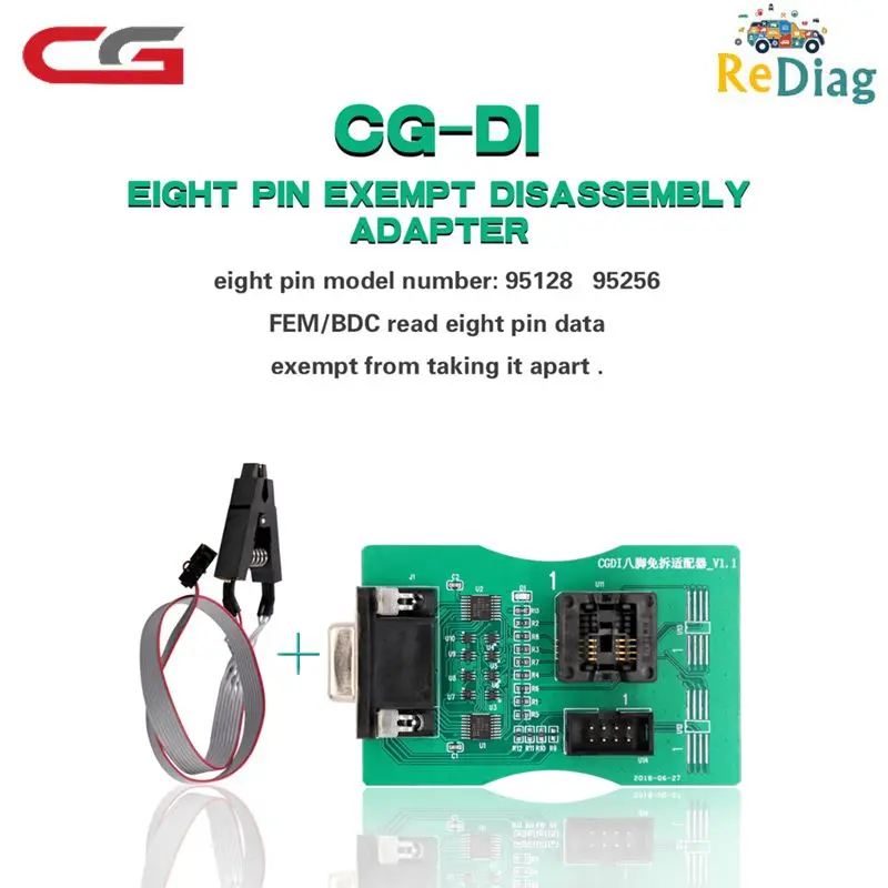 Чтение 8 Pin освобождает адаптер FEM/BDC читать 8Pin плата EEPROM работает CGDI Prog для BMW и XPROG 5