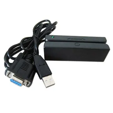 Leitor de Cartão Listra Faixas Magnético Interface Rs232 Plugue Universal 3 Msr90