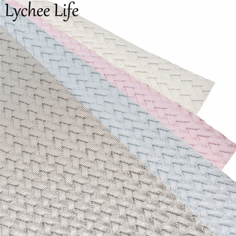 Lychee Life 29x21 см Переливающаяся тканая кожаная ткань, одноцветная А4, искусственная ткань, сделай сам, ручная работа, швейная одежда, декоративные принадлежности