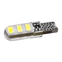 100 шт.; ; детское нижнее белье T10 силиконовый чехол 6 SMD 5630 Светодиодный автомобиль купольный светильник W5W 194 6 светодиодный 6SMD 5730 светодиодный Клин лампа парковочная лампа 12V 100X