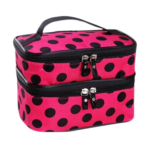 

Woman's Chic Dot Storage Makeup bag Lady's Cosmetic Tool Toiletry