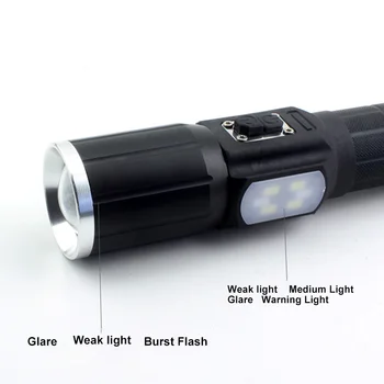 

Ultra Brigh Zoom USB Charging LED Tactical Flashlights Emergency Camping Lamp Outdoor Lighting Tool LO88