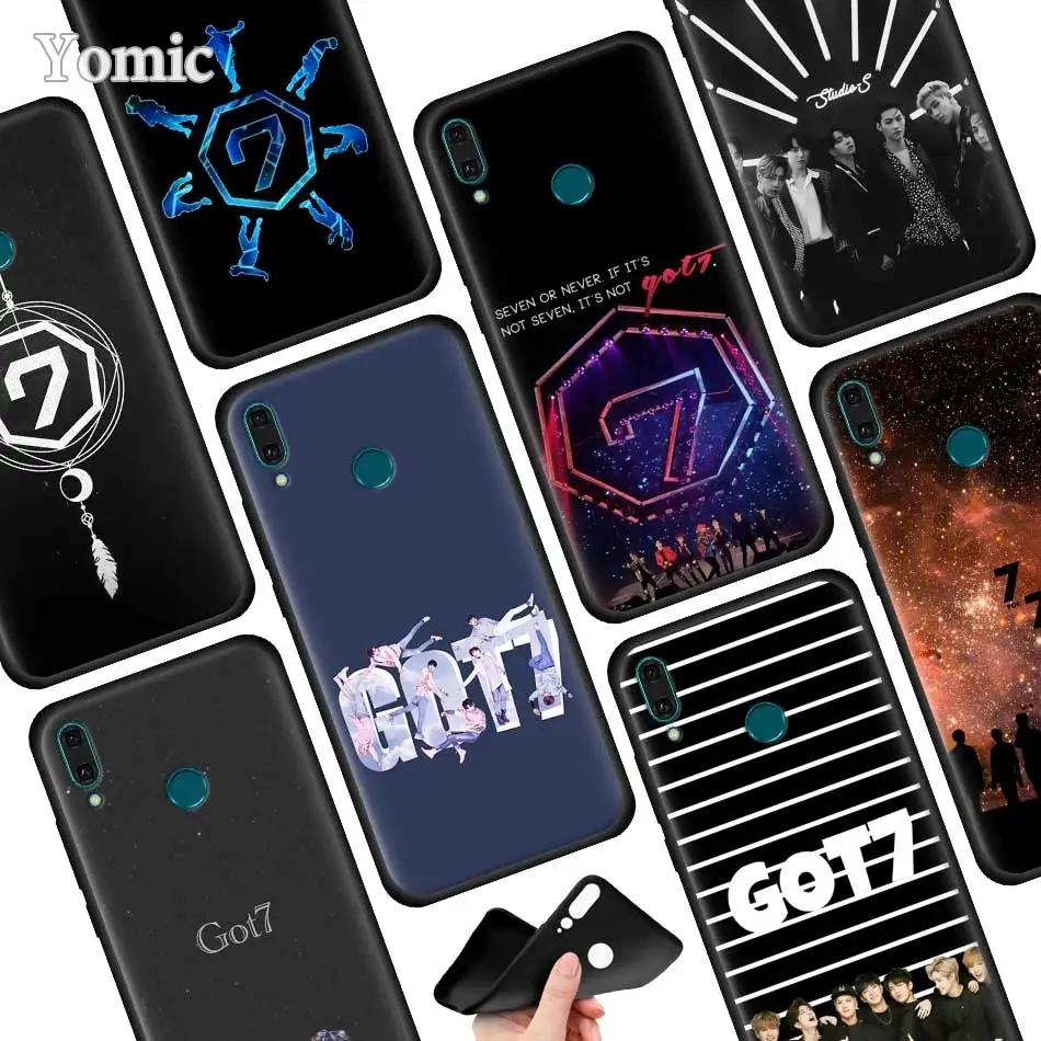 

Boy Group Kpop GOT7 Black Case for Huawei Honor Y9 Y7 Y6 Y5 2019 (2018) Honor 10 20 Pro Enjoy 9E 9S Silicone Cover