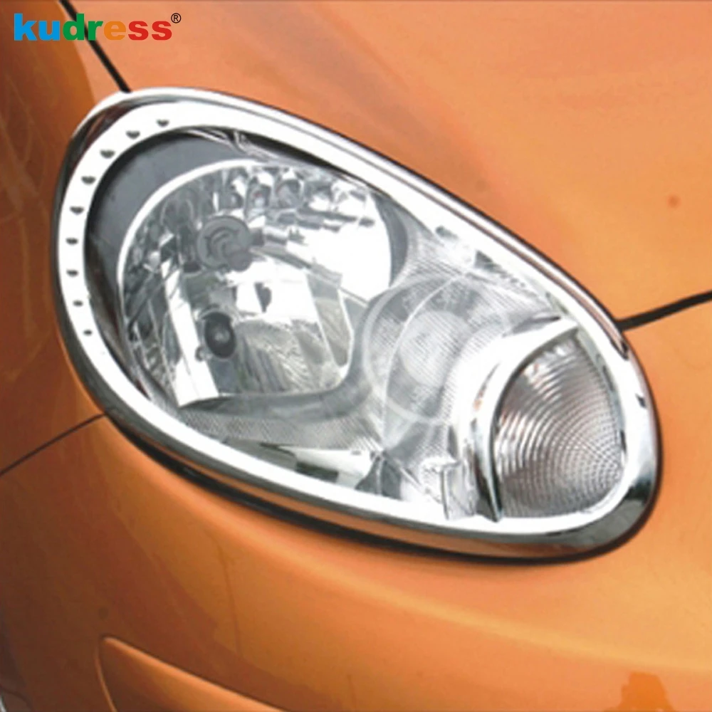 2 шт. хромированные накладки на переднюю фару автомобиля для Nissan March Micra 2011 2012 ABS|abs