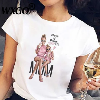 

New 2019 Women T Shirt Vogue Tee Shirt Korean Fashion Clothing Harajuku Kawaii White Tshirt Super Mom Female T-shirt Mother's