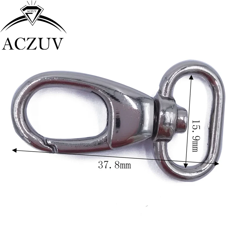 

100pcs Rhodium Plated 38mm Metal Swivel Lobster Clasp Snap Hook fit Purse Chain Keychains Handbag Buckles DIY Accessories SLC002