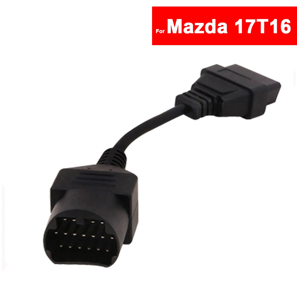 Кабель OBDII OBD2 с 17 контактами на 16 внешний кабель для Mazda адаптер OBD1 OBD2|adapter mazda|pin