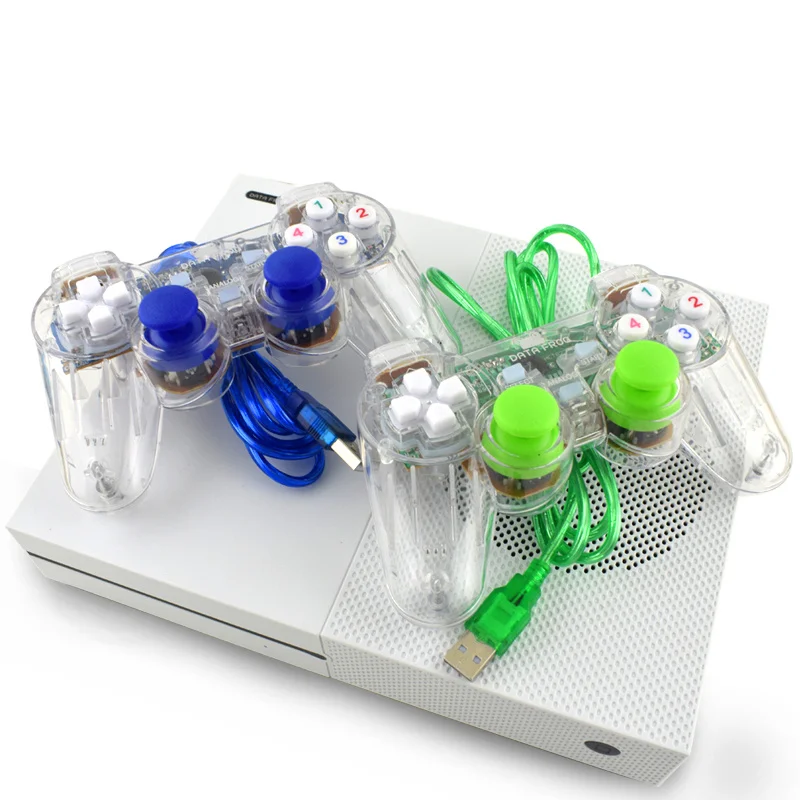 Data Frog New 4GB Video Game Console TV Consoles with 600 Games Transparent Gamepad Family Player f