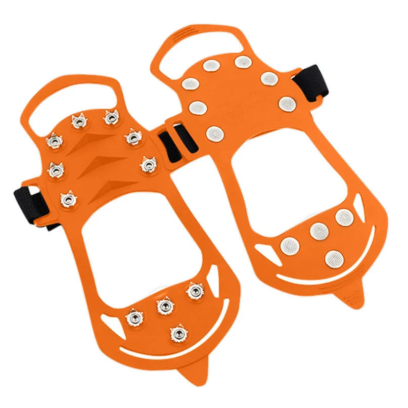 Climbing Silicone Shoe Cover Non-slip Snow Cleats Shoes Boots Cover Step Ice Spikes Grips Crampons For Hiking #2D11 (5)