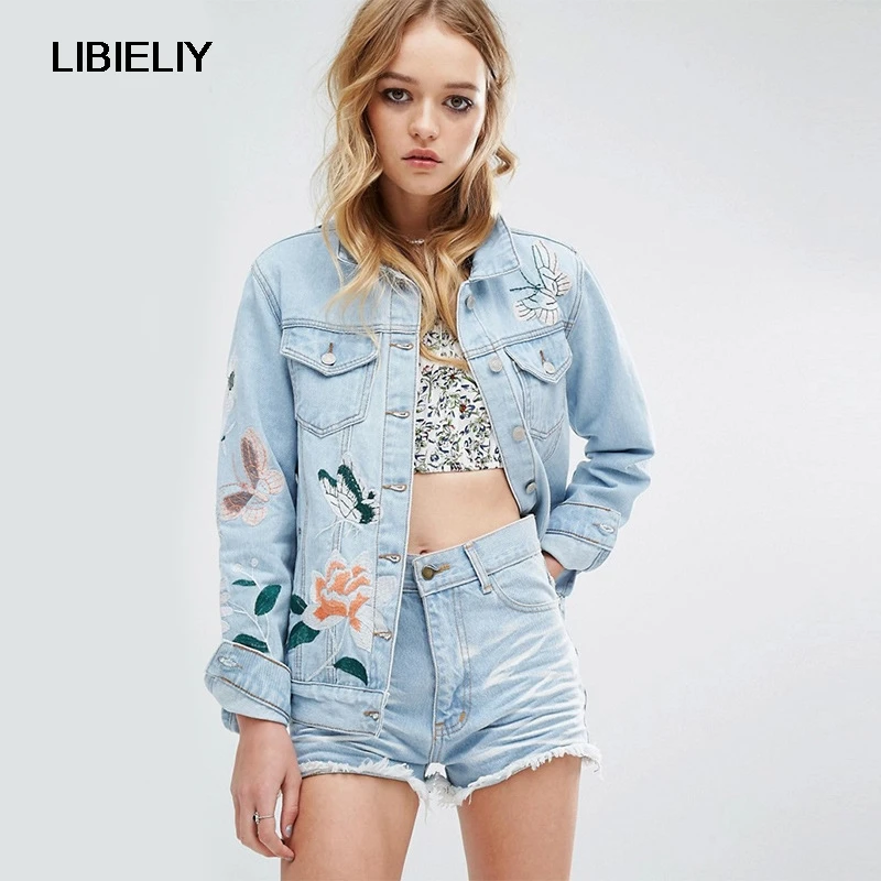 Nice Stylish Clothes Women Jeans Jacket Single Breasted Vintage Pocket