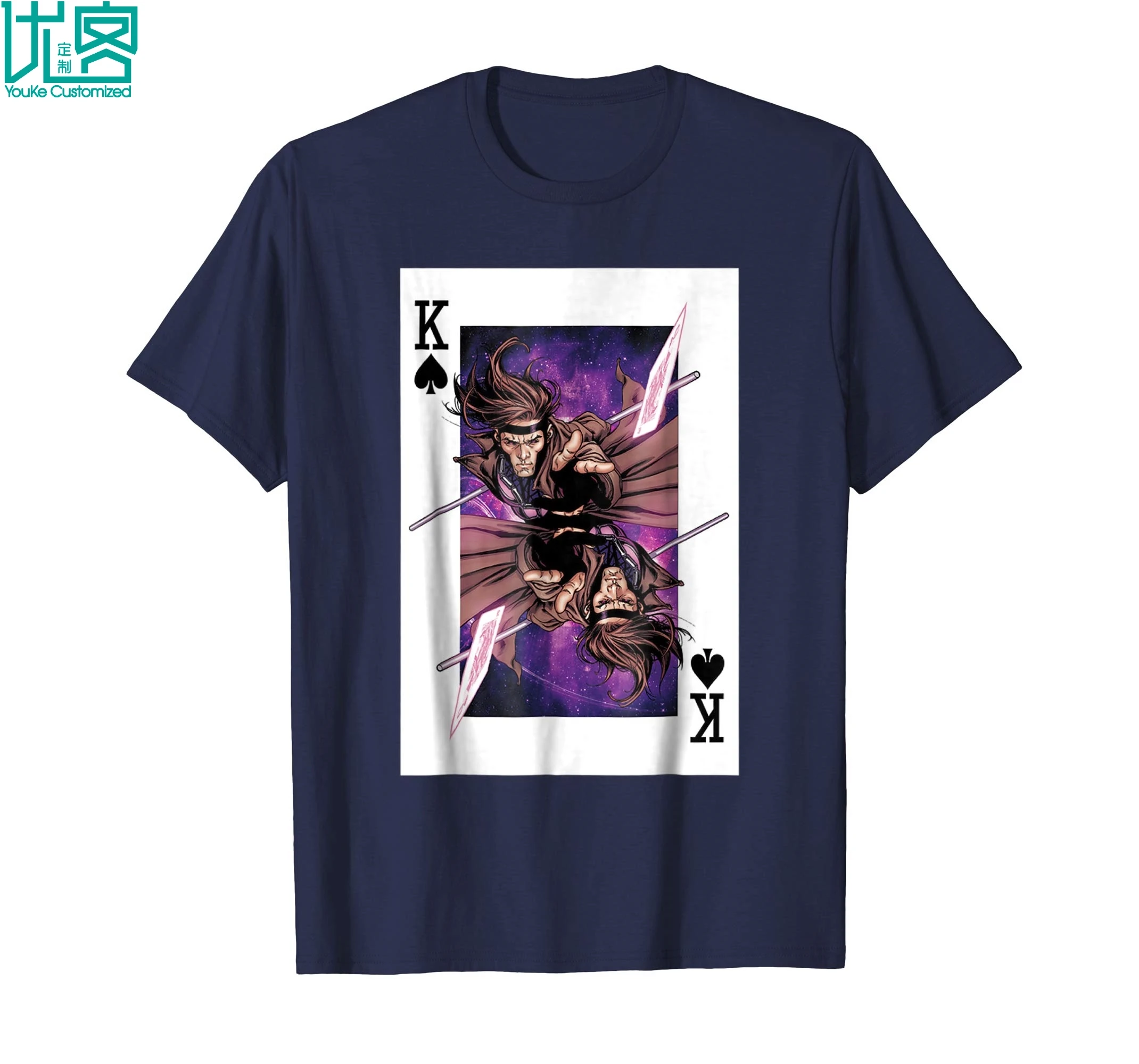 Gildan бренд X для мужчин Gambit King Of Spades Graphic 2019 Летняя мужская футболка с коротким рукавом