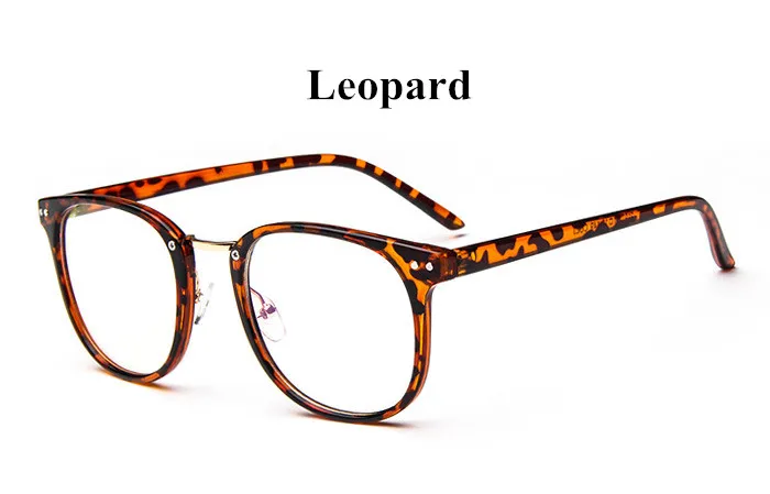 Новые негабаритных оправ Винтаж женские очки Для мужчин плотная модные очки для женщин Человек oculos-де-грау - Цвет оправы: Leopard