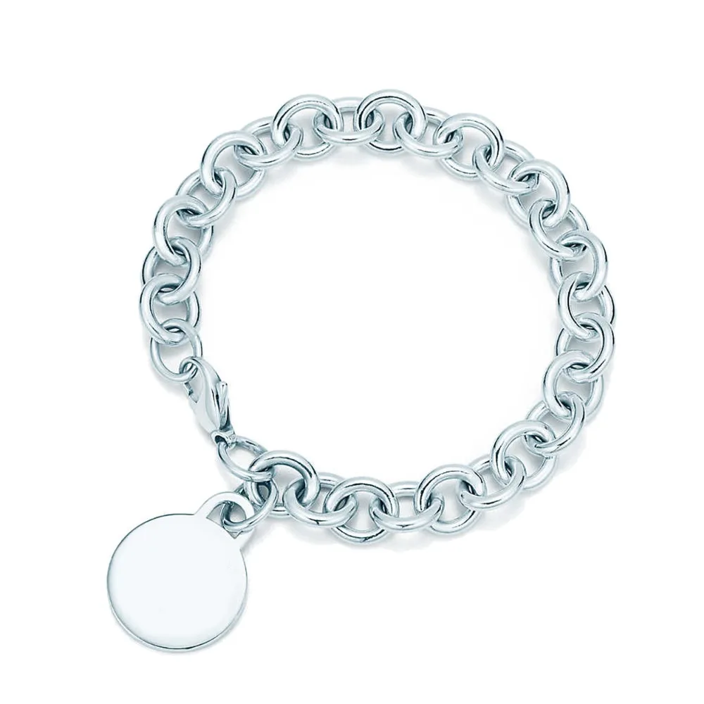 

TIFF925 % silver bracelet from Europe and the United States original authentic fashion round silver charm lady lovers