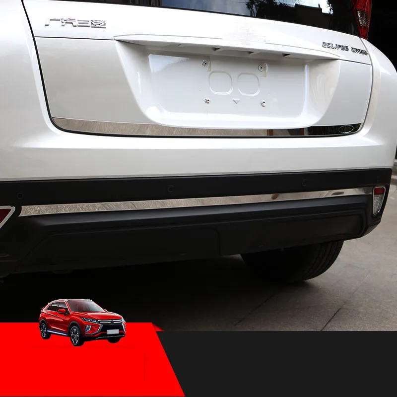 Outer Rear Bumper Protector Sill Trim 1pcs For Mitsubishi Eclipse Cross 2018