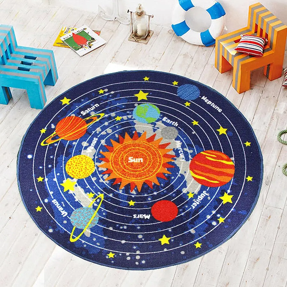 

Baby Space Star Game Play Mats Newborn Infant Kid Crawling Carpet Round Rectangle Blanket Floor Rug