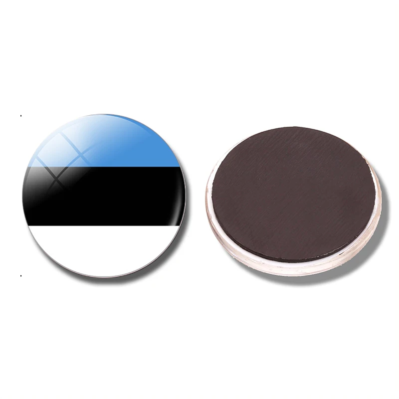 

Republic of Estonia Flag 30 MM Fridge Magnet Flag of Estonia Glass Cabochon Magnetic Refrigerator Sticker Note Holder Home Decor