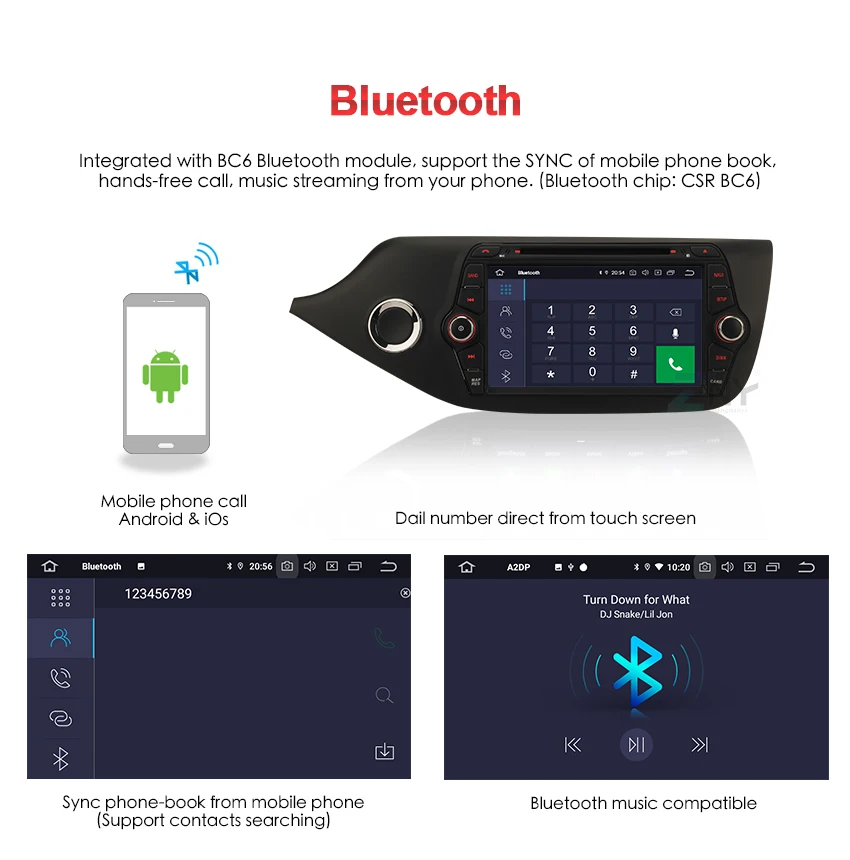 Sale Android 9.0 CarPlay 2 Din Auto Radio For Kia Ceed 2012-2018 Bluetooth Wifi 8" IPS Display GPS Navigation Audio Video Multimedia 12