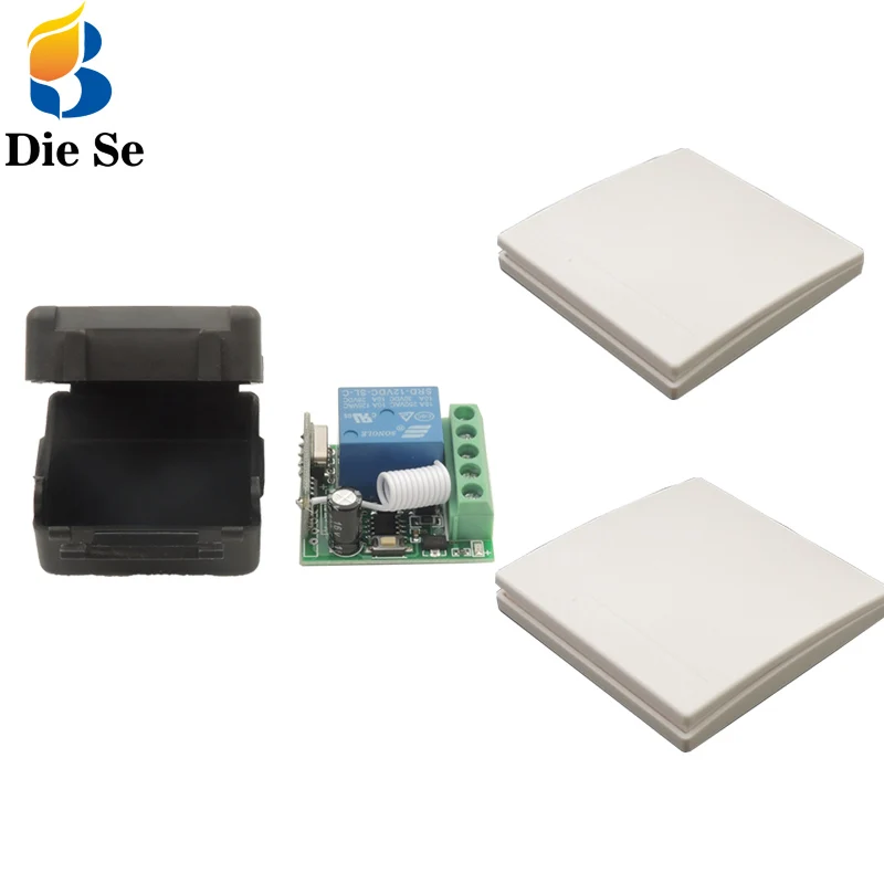 Wall Panel Switch 433 MHz rf Remote Control DC 12V 10A 1CH Relay Receiver 3 button For Bedroom Ceiling Light Lamp Bulb Wall Panel Switch 433 MHz rf Remote Control DC 12V 10A 1CH Relay Receiver 3 button For Bedroom Ceiling Light Lamp Bulb