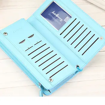 

Women High Capacity Wallet Long PU Leather Zipper Clutch Coin Cards Purse Wristlet Handbag New