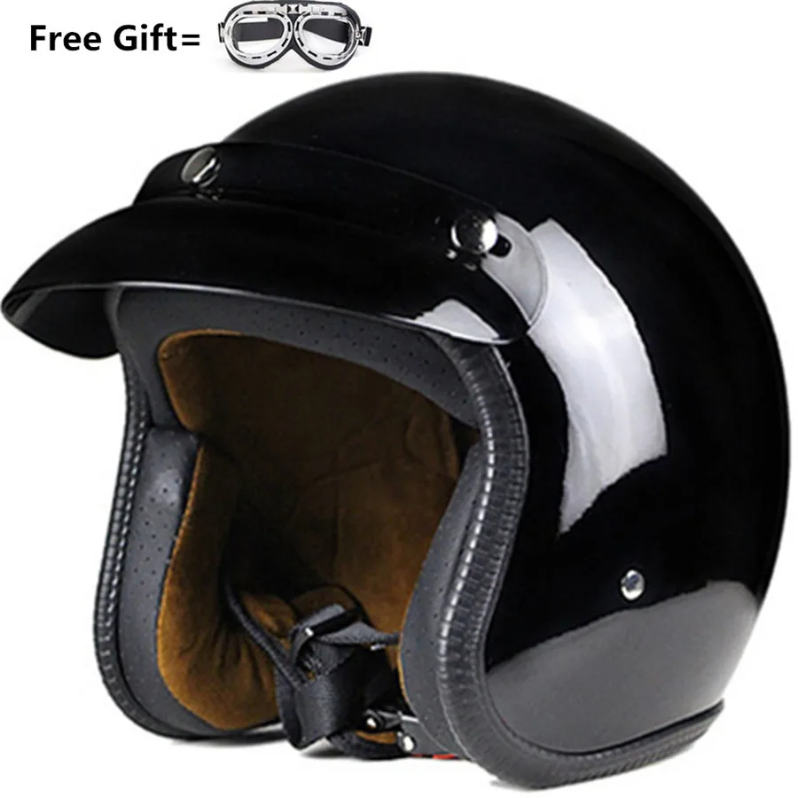 

NEW ABS MOTORCYCLE HELMET RETRO VINTAGE CRUISER CHOPPER SCOOTER CAFE RACER MOTO HELMET 3/4 OPEN FACE HELMET S M L XL XXL