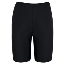 Брюки для купания черные женские трусы средней посадки спортивные солнцезащитные эластичные купальные шорты для купания летние сексуальные пляжные шорты