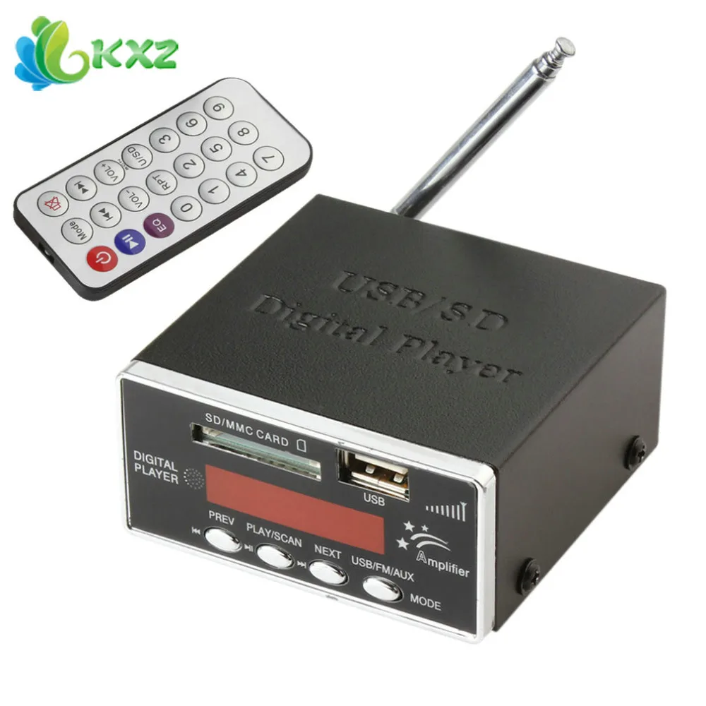 

12V Digital Auto Car Power Amplifier & Audio MP3 Player with FM Radio 4-Electronic Keypad Support USB SD MMC Card + Remote