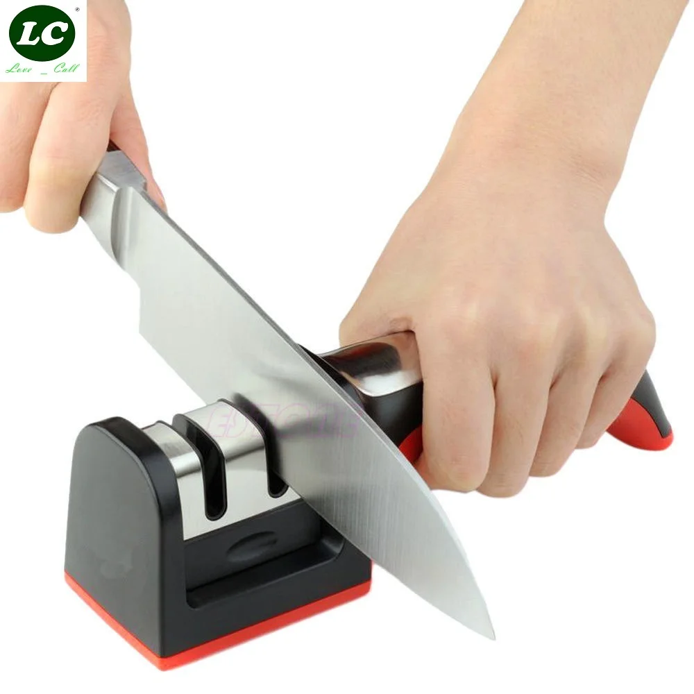 

Sharpener 3 Stages Kitchen Knife Sharpening Stone Household Knife Sharpener Kitchen Tools Tungsten Steel 1pc