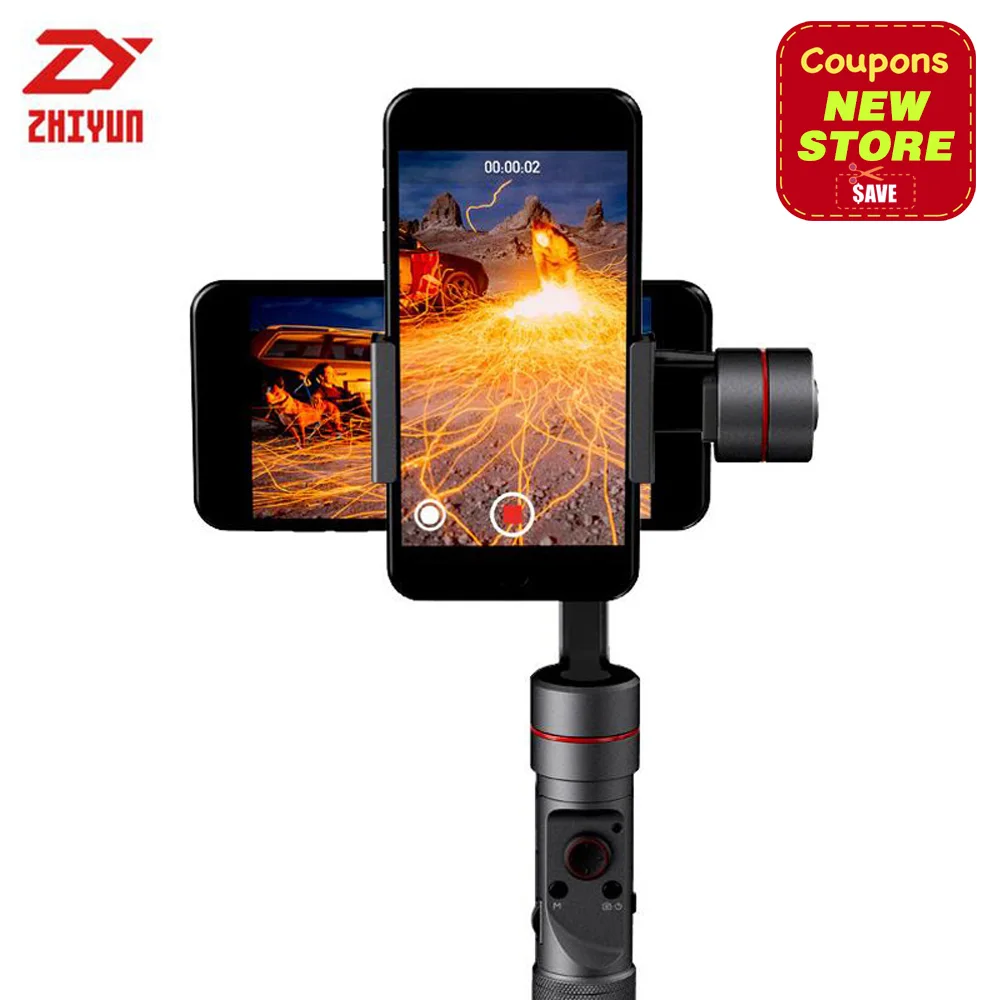 

Zhiyun Smooth III Smooth 3 3 Axis Handheld Gimbal for Smartphones For IPhone 7 6 Plus action camera phone Gopro SJCAM yi 4k