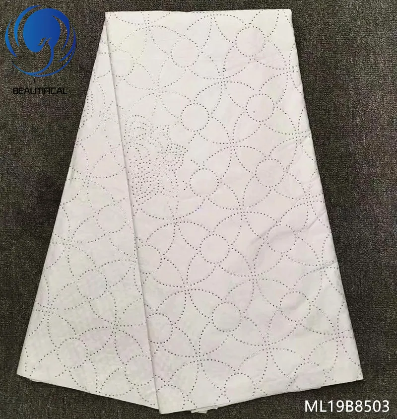 

LIULANZHI white african bazin fabrics high quality nigerian bazin brocade fabric 5yards cotton bazin fabric with stones ML19B85
